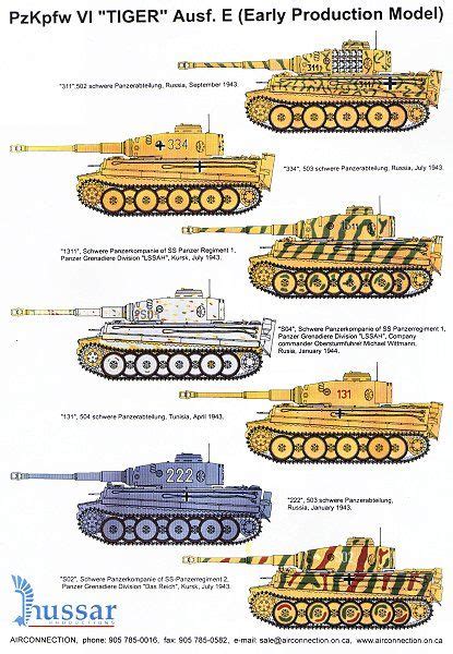 Tiger Tank Camouflage Patterns S04 Of Wittmann And 1311 Wwii