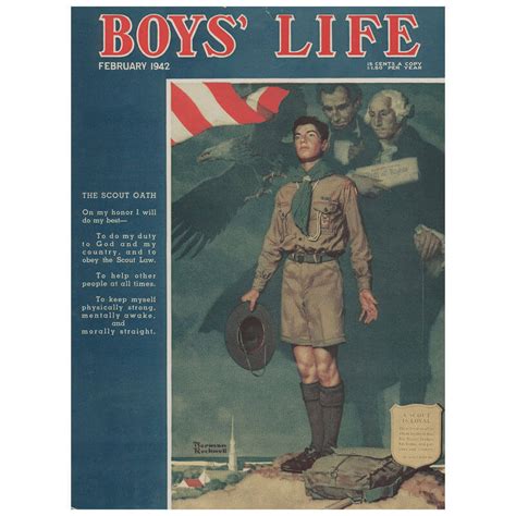 Boys Life Magazine Cover A Scout Is Loyal February 1942 Focus