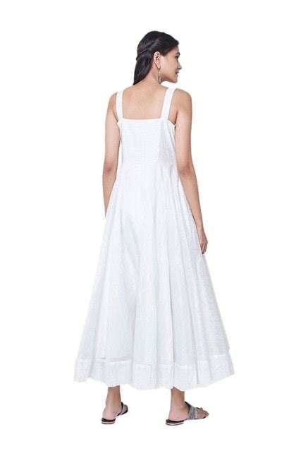 Buy Global Desi White Maxi Dress Online At Best Prices Tata Cliq