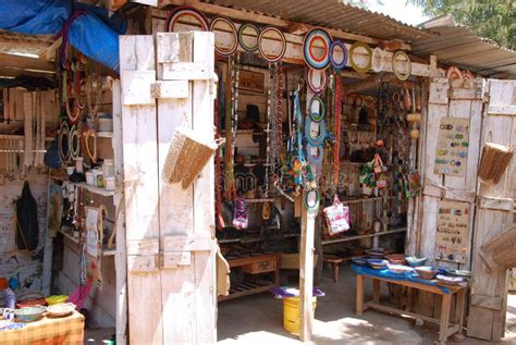 African Craft Items For Sale At The Market In Iringa In Tanzania