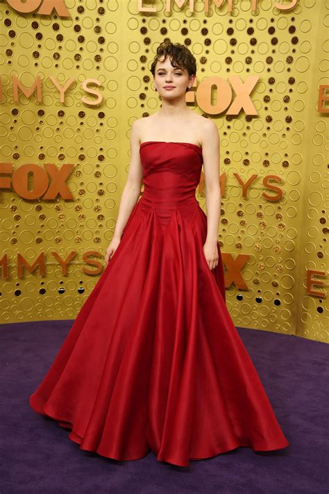 Joey King S Red Zac Posen Emmys Dress Came With A Bow Popsugar Fashion
