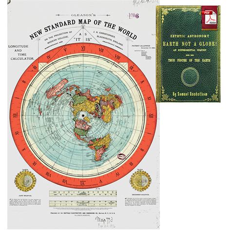 Flat Earth Map Gleasons New Standard Map Of The World 24 X 36