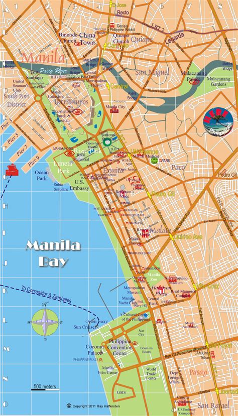 Downtown Map Of Manila 