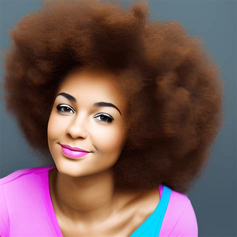 Beautiful African American Woman With Smooth Skin And A Curly Afro · Creative Fabrica