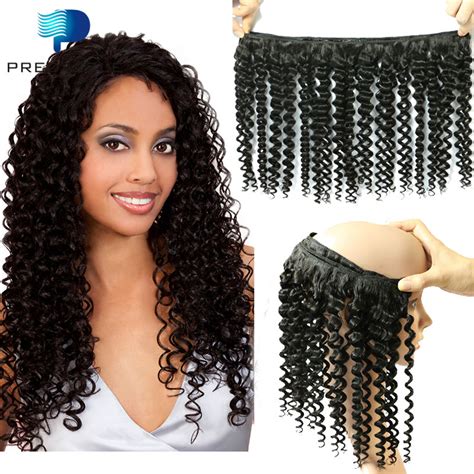 Predazzle 10a Thick End Brazilian Virgin Jerry Curl Hair Weave 3 Bundles Natural Afro Kinky