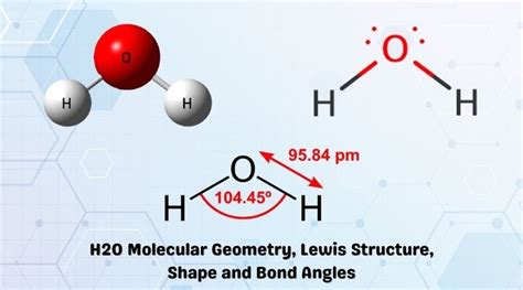 H2O Molecular Geometry Lewis Structure Shape And Bond Angles