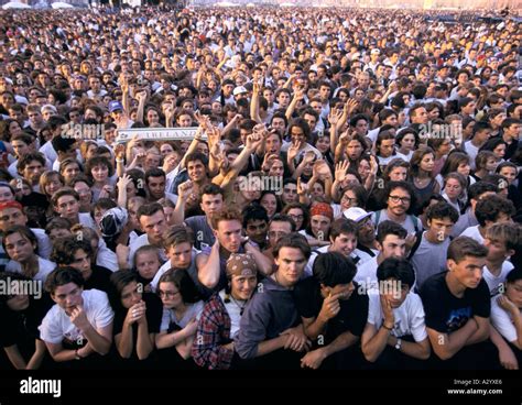 A Crowd Of Fans At A U2 Concert In Paris Stock Photo 3469029 Alamy