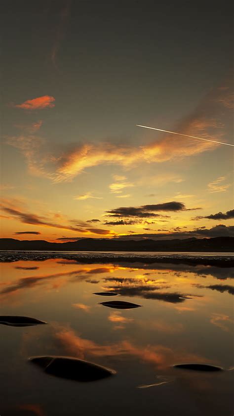 Hd Wallpaper Lake Sunset Dusk Water Reflection