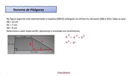 Teorema De Pitágorasexercício Rápido E Fácil Youtube