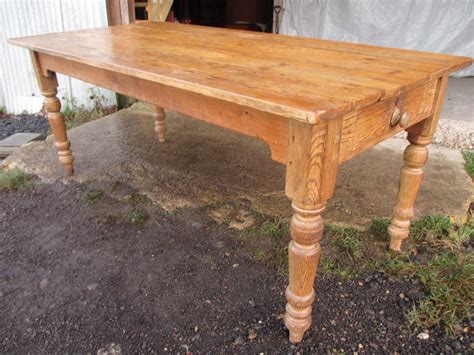 Victorian extending pine table large antique. Victorian Pine 6ft Kitchen Table With 2 Cutlery Drawers ...