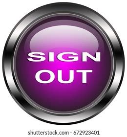 Sign Out Button Isolated D Illustration Stock Illustration