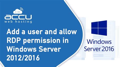 How To Add A New Rdp User And Allow Rdp Permission In Windows Server