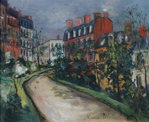 Paris Street Maurice Utrillo 1883 1955 Art Masters Cityscape