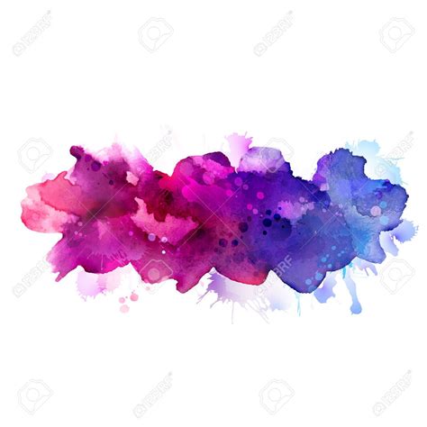 Watercolor Transparent Title Background Purple Watercolor Splash Png