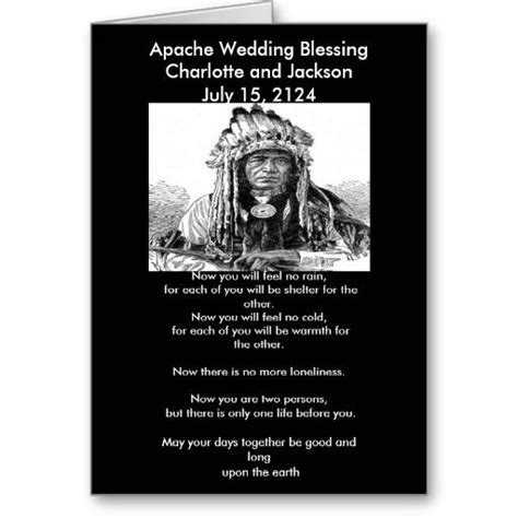 Apache Wedding Blessing Cheif Zazzle Wedding Blessing Blessed
