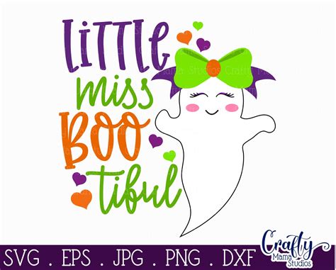 Ghost Svg, Little Miss Boo Tiful Svg, Bootiful Svg, Halloween Girl Gho By Crafty Mama Studios ...