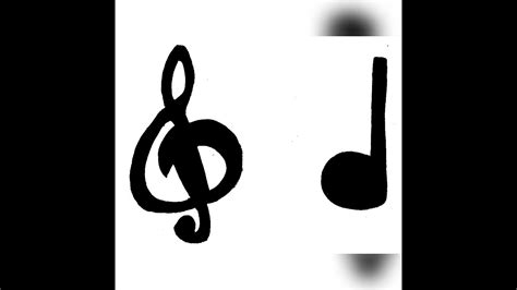 How To Draw A Treble Clef And Crotchet Quarter Notemusic Notes