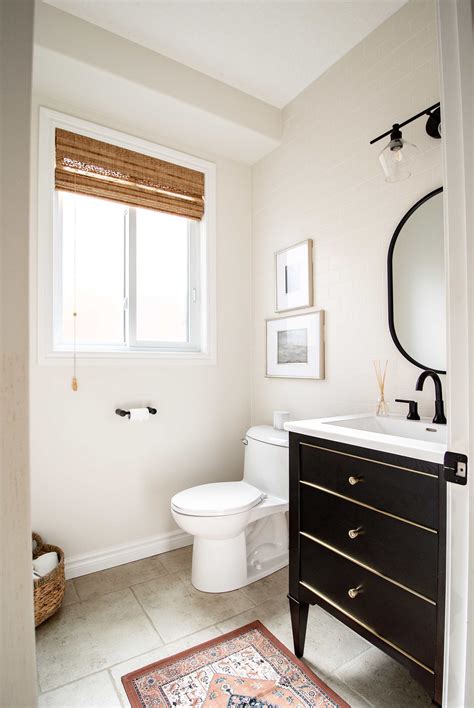 Before And After Modern Farmhouse Powder Room Reveal