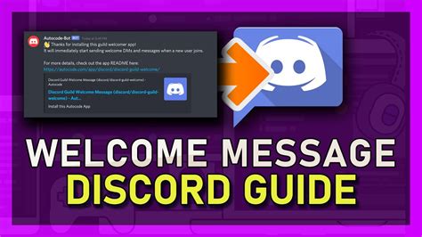 How To Create A Welcome Message On Discord Youtube