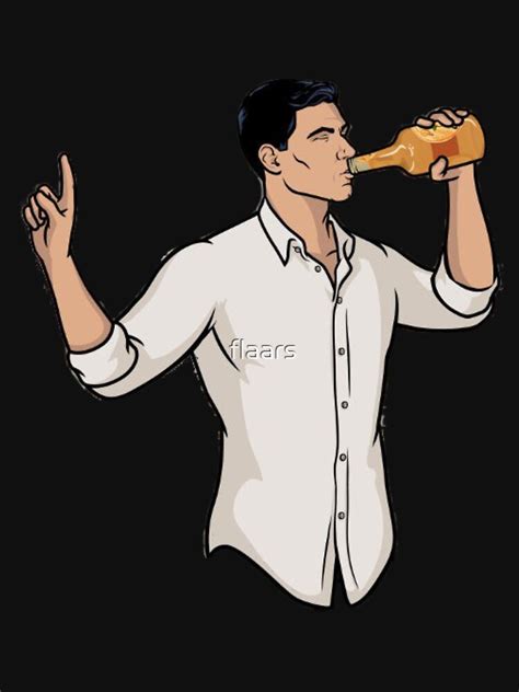 Archer Drinking Active T Shirt For Sale By Flaars Redbubble