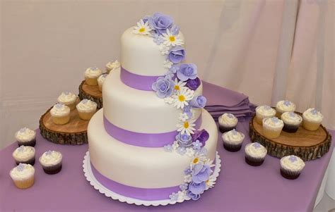Ultimately Chocolate Cakes Wedding Cake With Lilac Coloured Cascading