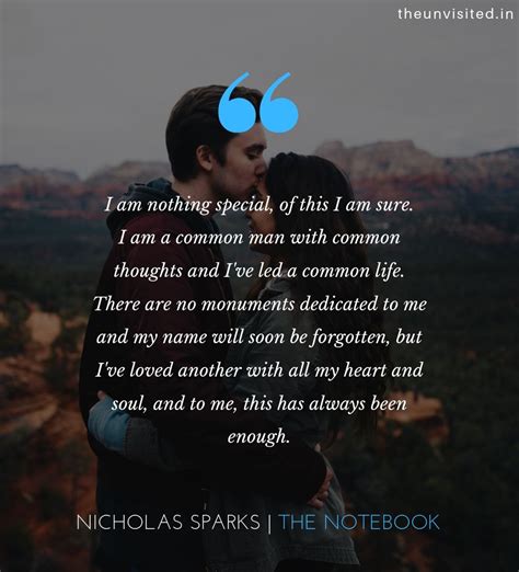 1 Nicholas Sparks Love Couple Romance Writings Quotes The Unvisited