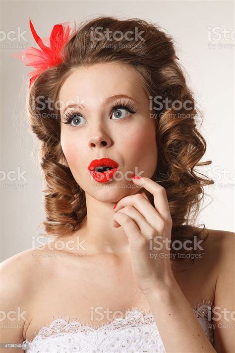 Excited Pinup Girl Stock Photo Download Image Now 20 24 Years 2015