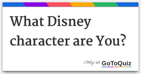 What Disney Character Are You