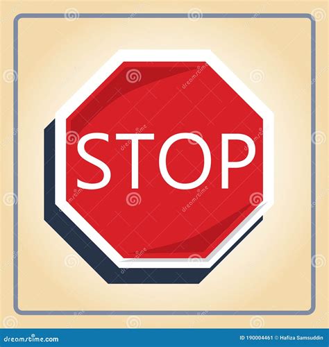 Stop Sign Vector Illustration Decorative Design Stock Vector