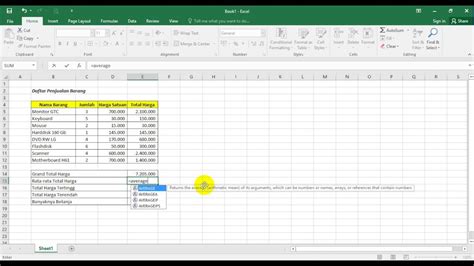 Fungsi Statistika Pada Excel Excelio