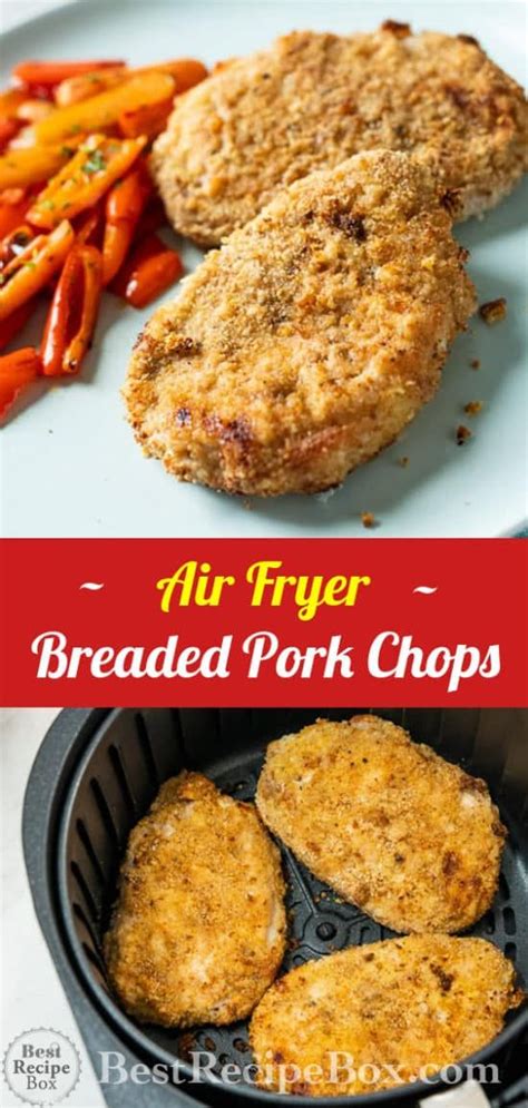 Boneless pork chops cooked to perfection in the air fryer. Air Fryer Breaded Pork Chops | Recipe | Breaded pork chops, Air fryer recipes easy, Pork chop ...
