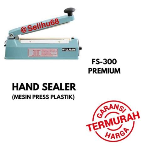 Promo Hand Impulse Sealer Press Plastik Cm Body Besi Trafo Besar