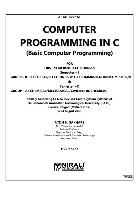All these actions can be done from a computer or mobile phone. Download Computer Programming In C (Basic Computer ...