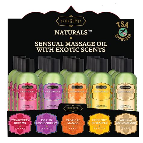 Kama Sutra Naturals Massage Oil Pre Pack Display Of 15 Canada