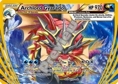 Archlord Gyarados Break Pokemon Card Etsy Rare Pokemon Cards