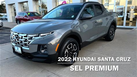 2022 Hyundai Santa Cruz Sel Premium Awd Hampton Grey Youtube