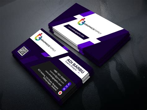 Upload your logo, use your brand colors, and choose complementary fonts to showcase your brand's look and feel. Free .PSD Purple Modern Business Card Design Download ...