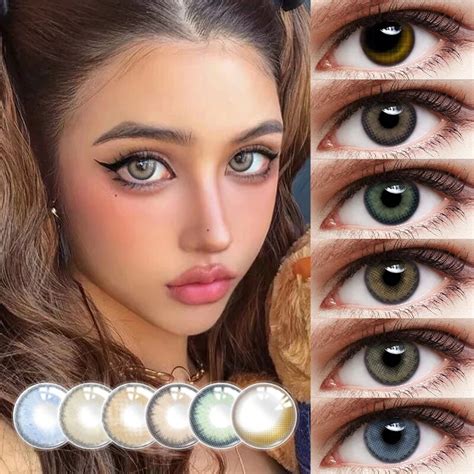 Ovolook 1 Pair 2pcs Color 10 Tone Colored Contact Lenses Colored