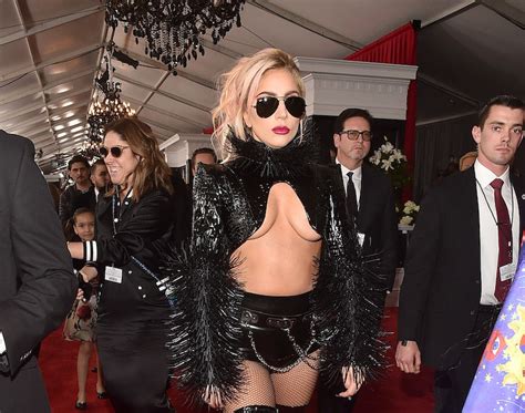 Lady Gaga Flaunts Underboob At Grammys
