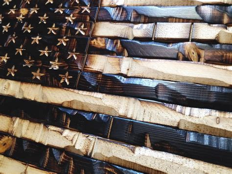 Wood American Flag Rustic American Flag Distressed American Etsy