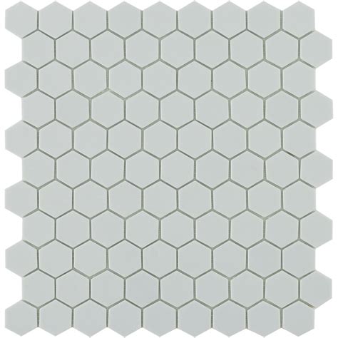 Matte Light Grey Hexagon Tile H35909m Aquablu Mosaics