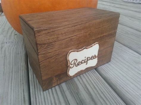 Rustic Recipe Box Rustic Kitchen Decor Personalized Recipe Box On