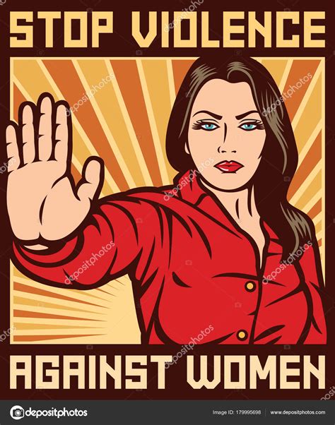 Stop Violence Women Poster Stock Vector By ©tribaliumivanka 179995698