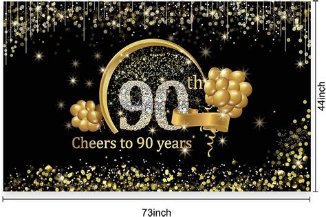 90th Birthday Banner Backdrop Decorations And Balloon Garland Etsy