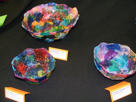 Colourful Tissue Paper Mache Bowls Created By Prep1 Students Paper