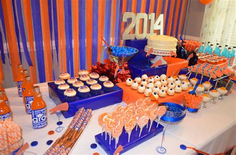 Cakegirls Kitchen Blue And Orange Graduation Party Blue Party