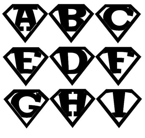 Superman Logo With Different Letters Superman Logo Superhero Font