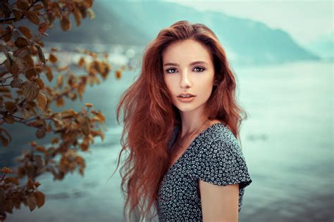 Wallpaper Portrait Lods Franck Sea Women Outdoors Depth Of Field