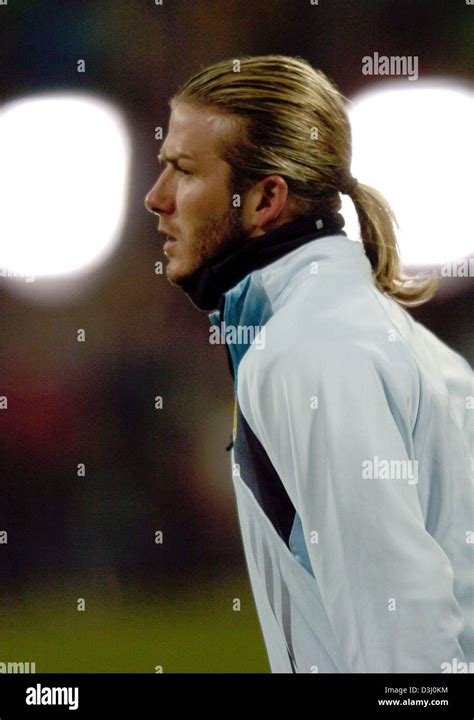 David Beckham Long Hair Ponytail