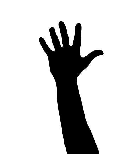 Reaching Hand Silhouette Images